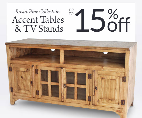 10%-15% Off Rustic Pine Occasional Tables & TV Stands