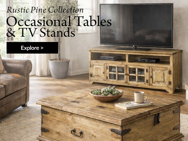 Rustic Pine Occasional Tables & TV Stands