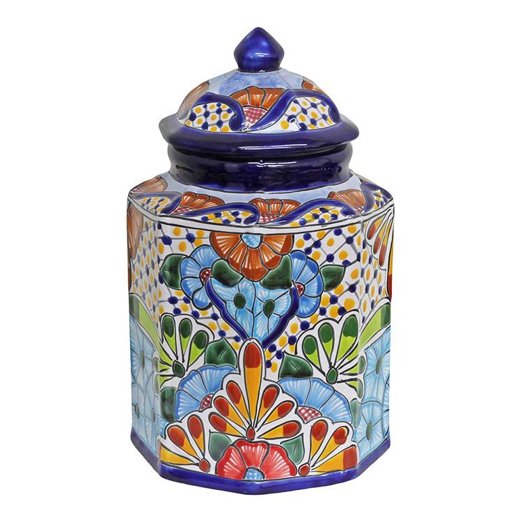Canister Ponchito Mexican Talavera Cookie Jar Panchito the Hat