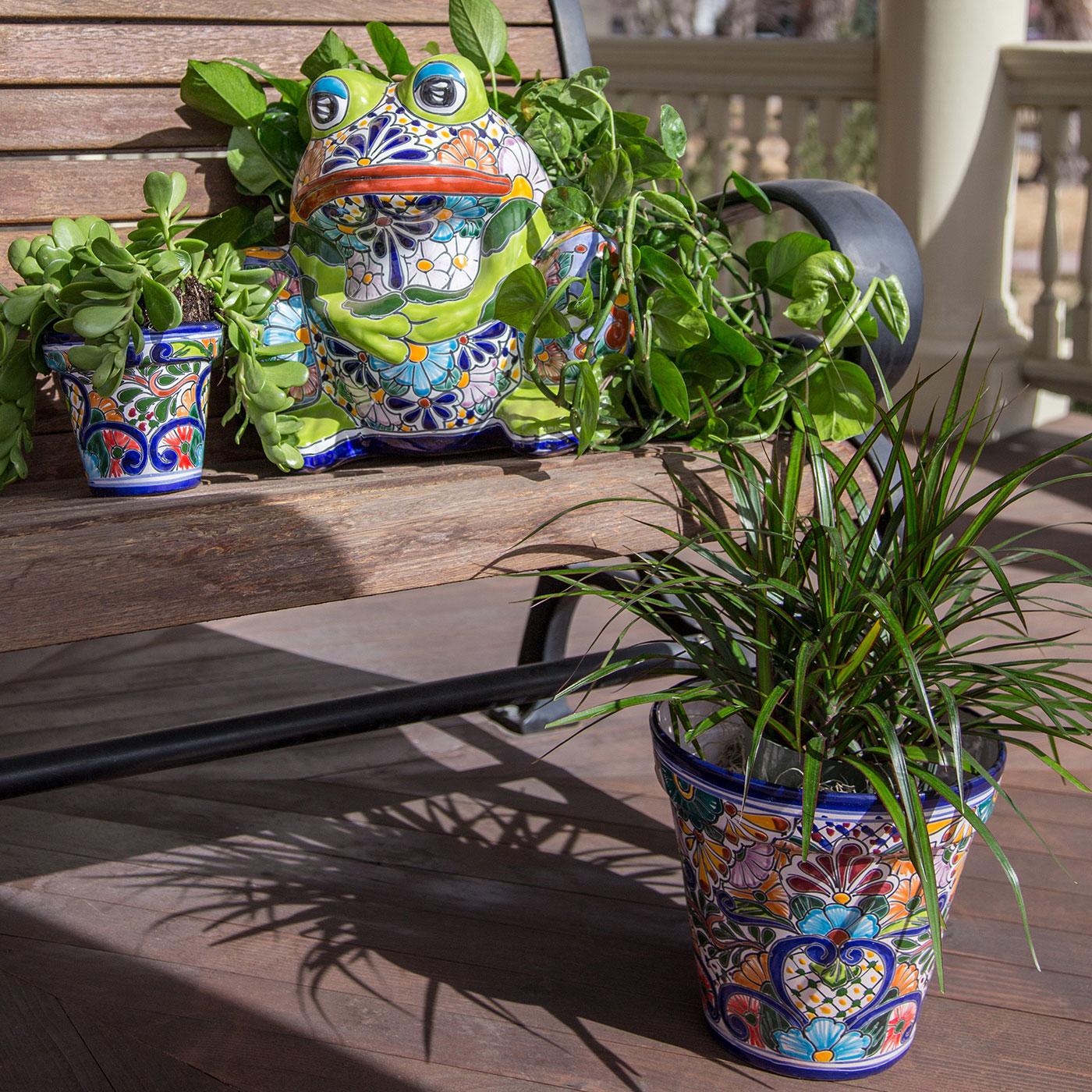 日本 限定 Fine Crafts Imports Indoors/Outdoors Large-Sized Cherato Mexican  鉢、プランター