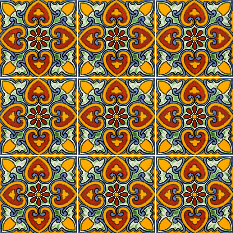 Mexican Tile Backsplash - Bright Colored Mexican Tiles