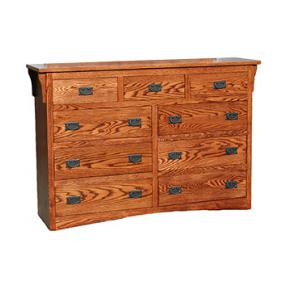 American Mission Oak 9 Drawer Dresser