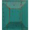 Large Taos Dining Table - Turquoise/Red Under
